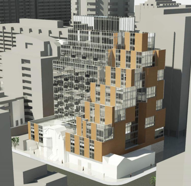 Rendering of 506 Church Street Condos partial front and side view