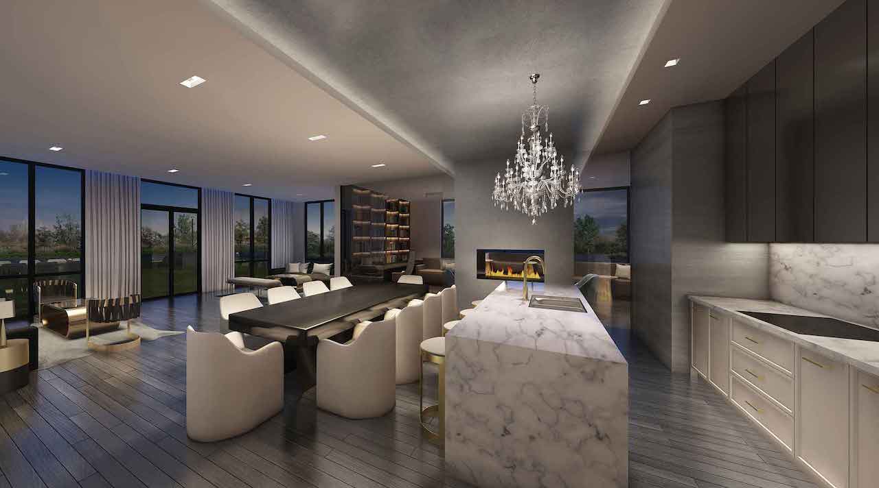 Rendering of 42 Mill St Condos Party Room