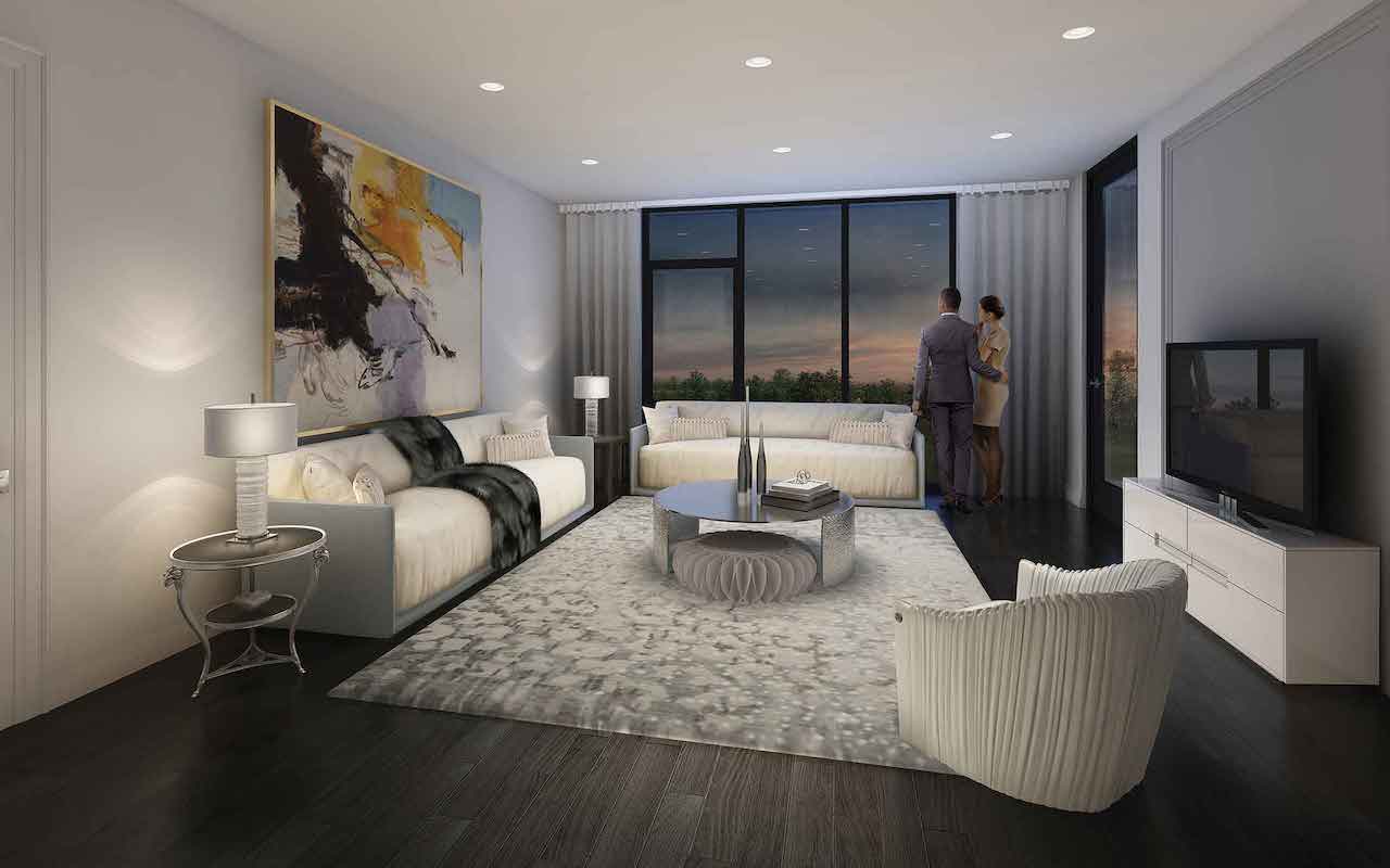 Rendering of 42 Mill St Condos suite living room