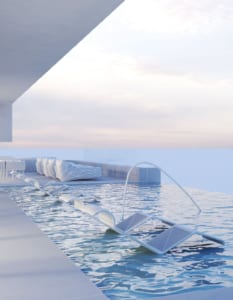 Rendering of Début Waterfront Residences infinity plunge pool