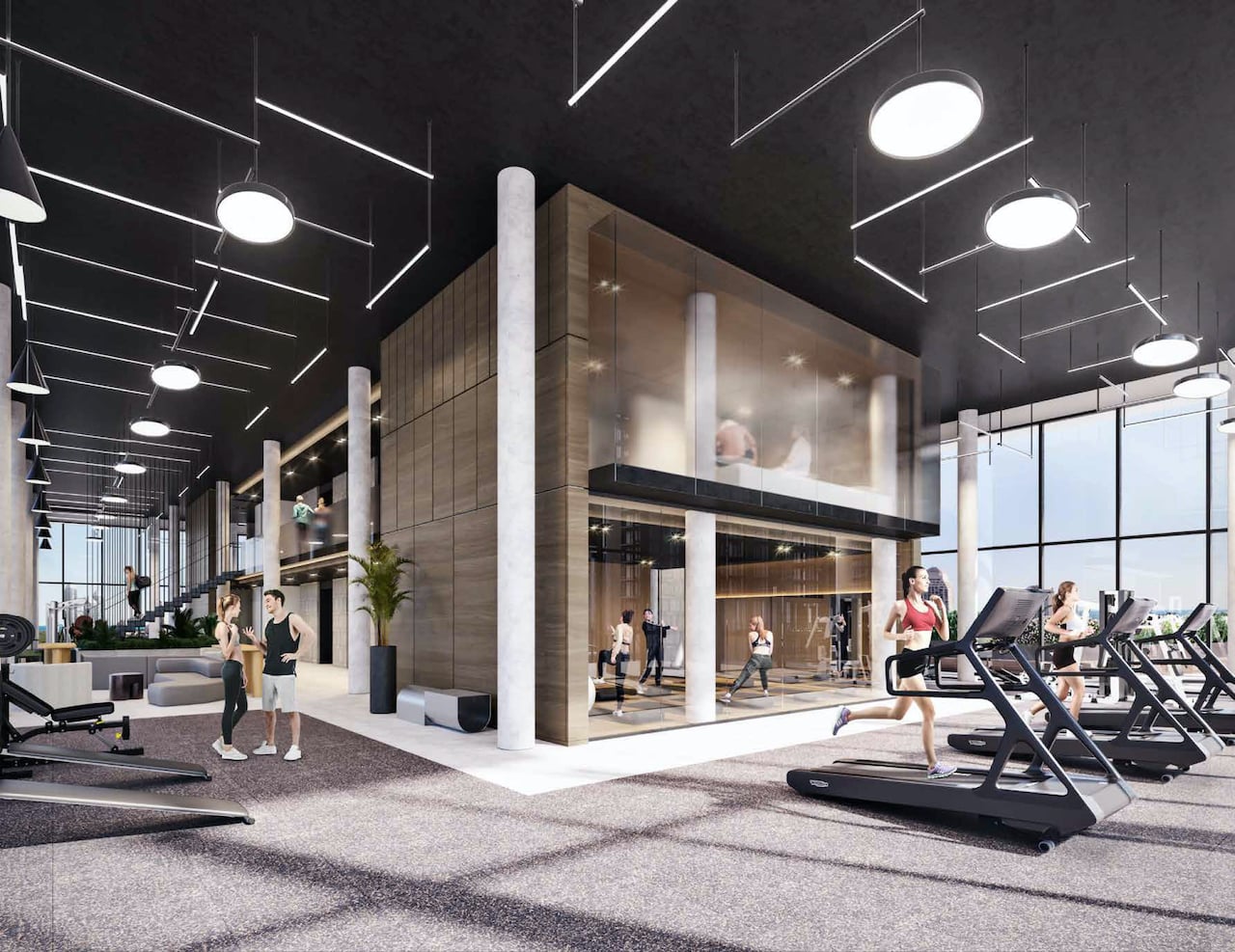 Rendering of Grand Central Mimico The Buckingham gym