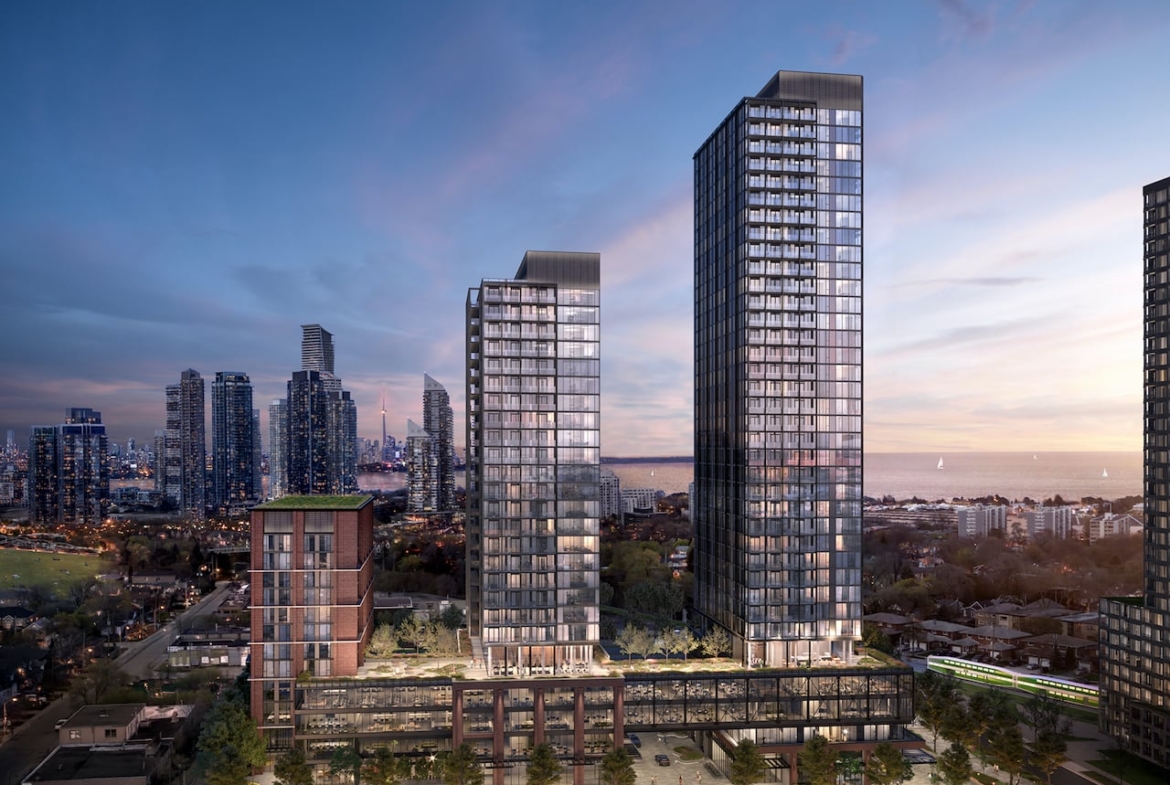 Rendering of Grand Central Mimico exterior aerial