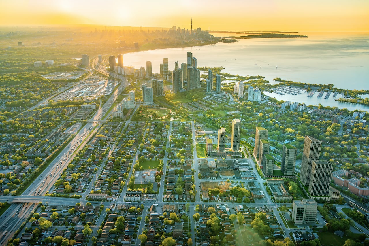 Rendering of Grand Central Mimico aerial overview