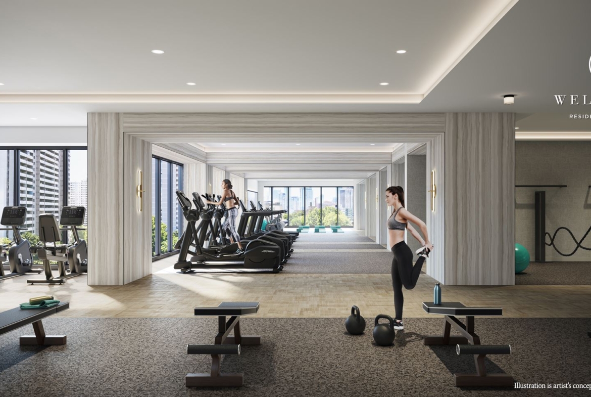 Rendering of 8 Wellesley Residences fitness centre