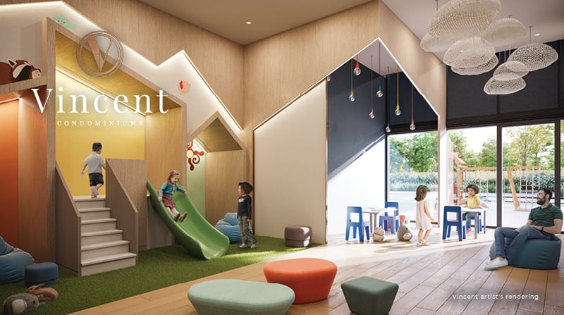 Rendering of Vincent Condos kids play area