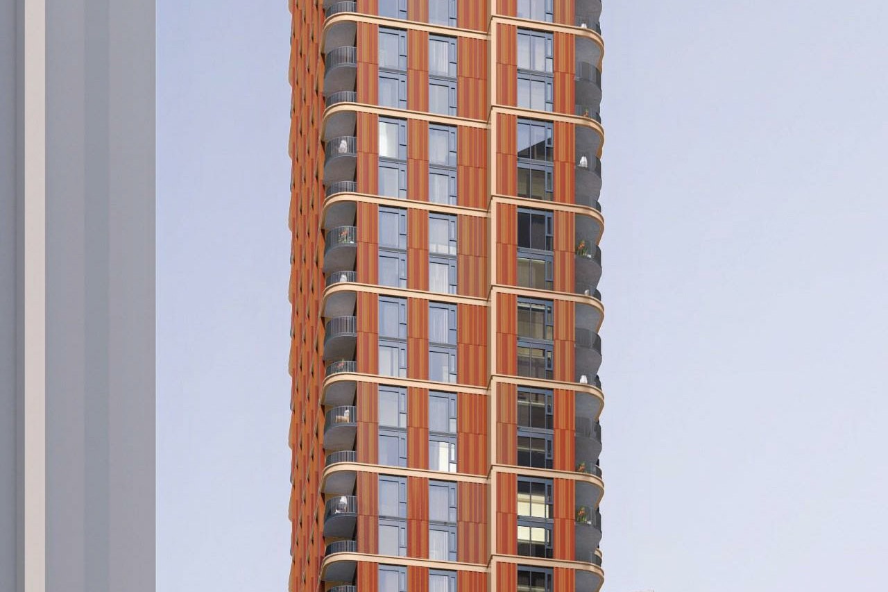 Rendering of 510 Yonge Condos exterior middle.