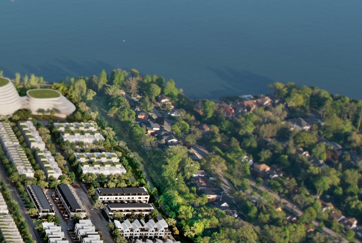Rendering of Brightwater Towns aerial view