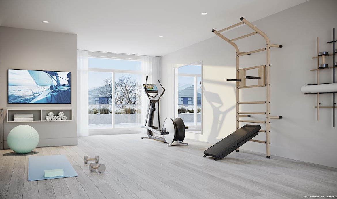 Rendering of Brightwater Towns interior gym