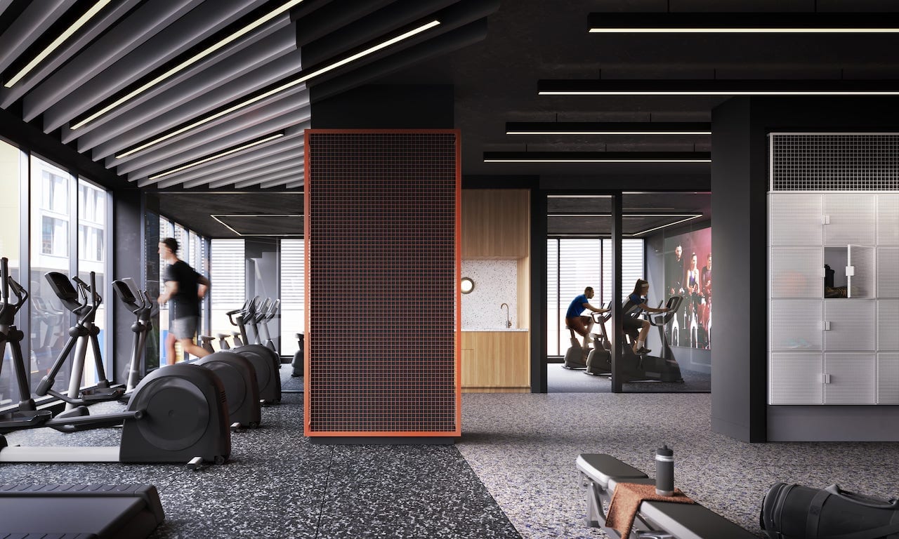 Rendering of Centricity Condos fitness room