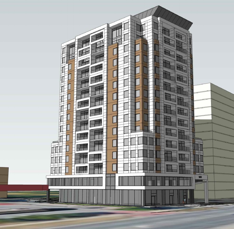 Exterior rendering of 1575 Lawrence Ave Condos in North York