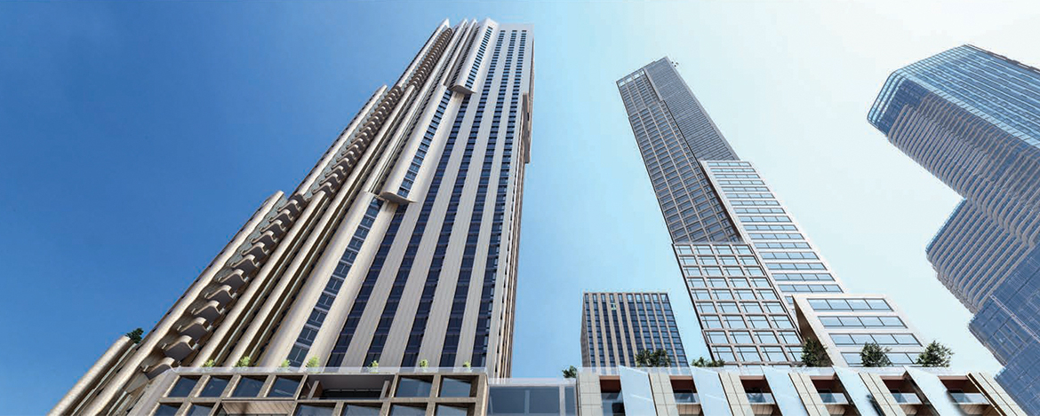 Rendering of Towers 2 (R) and 3 (L) at 2180 Yonge Condos in Toronto