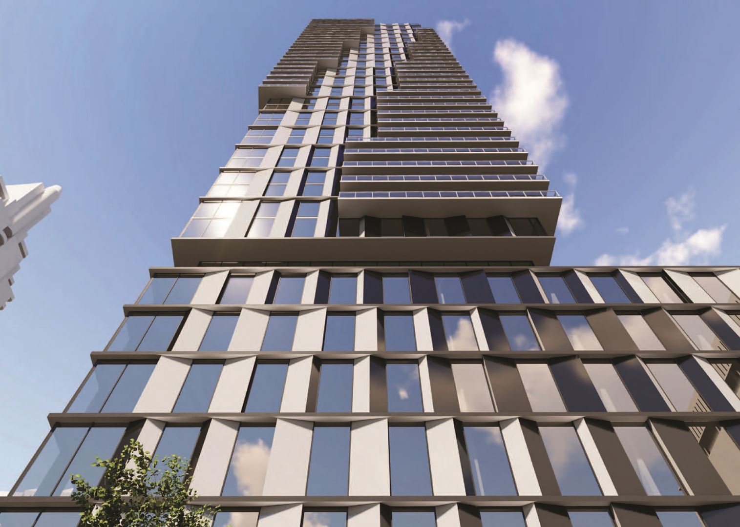 Exterior rendering of 5051 Yonge Street Condos ground-up view
