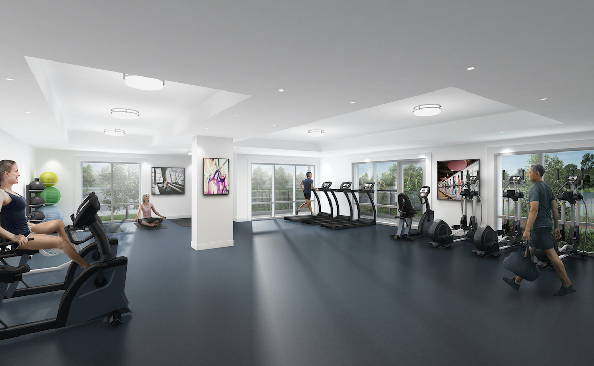 Rendering of MODO Condos fitness centre
