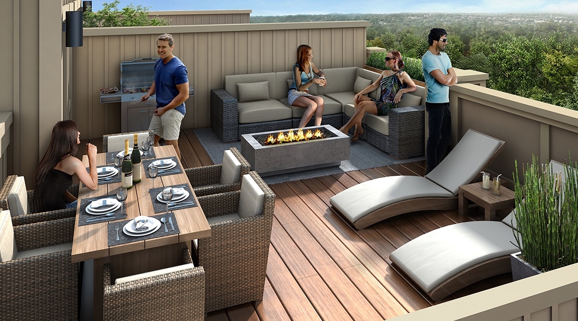 Rendering of MODO Condos and Towns terrace