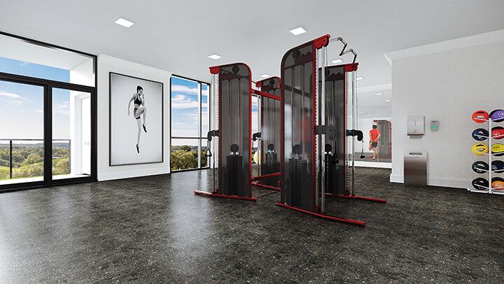 Rendering of Montebello Condos fitness centre