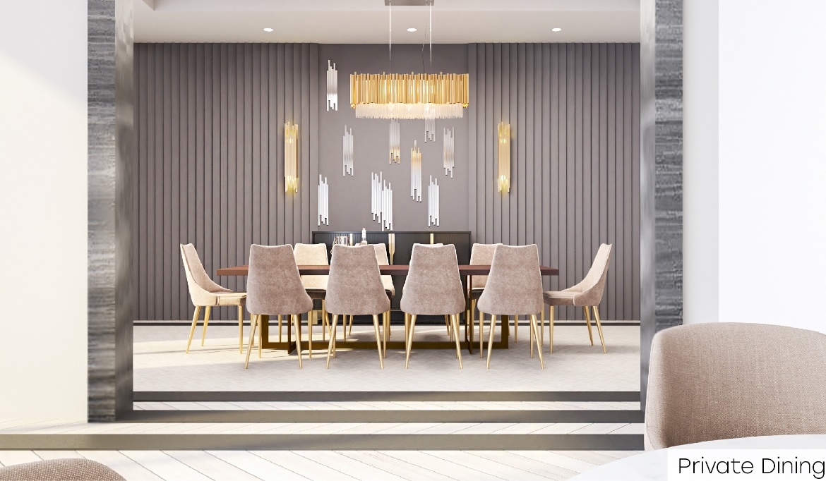 Rendering of Nahid Kennedy Condos private dining