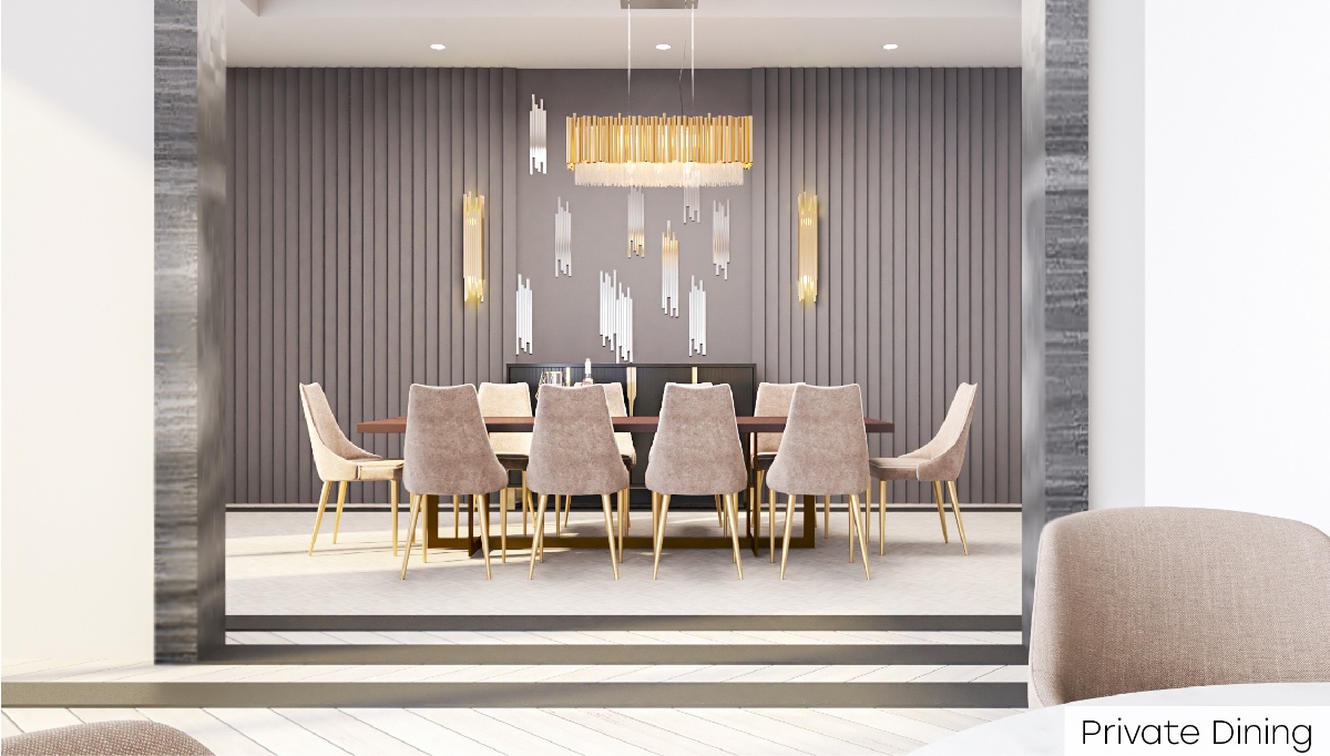 Rendering of Nahid Kennedy Condos private dining