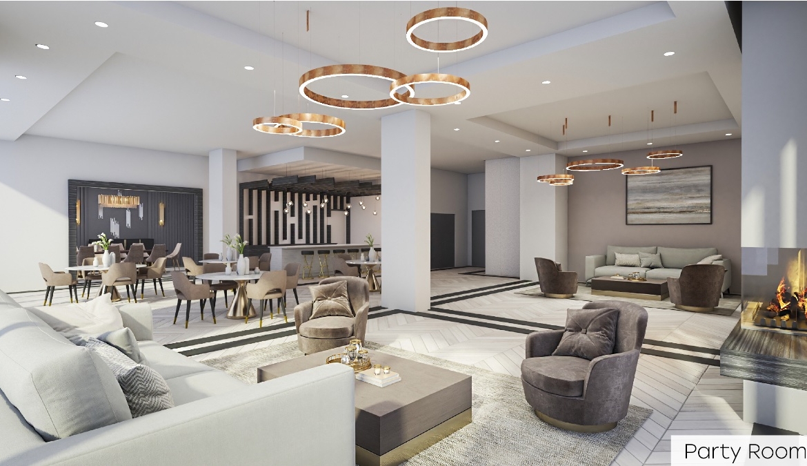 Rendering of Nahid Kennedy Condos party room
