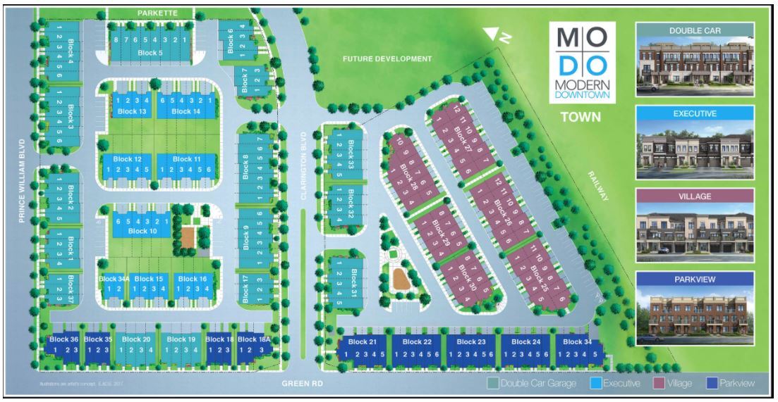 Site plan of MODO Condos and Towns