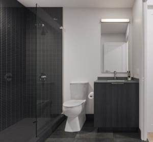 Rendering of 1 Jarvis Condos suite bathroom ombre