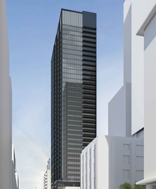 Rendering of 234 King Street East Condos exterior full side view