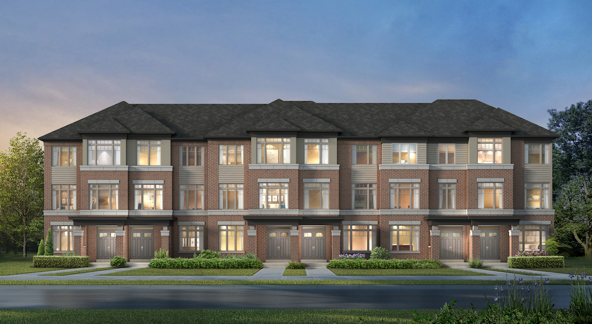 Rendering of Caledon Trails Townhouse Block Elevation B