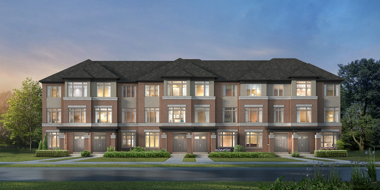 Rendering of Caledon Trails Townhouse Block Elevation B