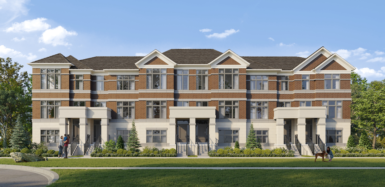 Rendering of Ivylea towns exterior elevation A Rear Lane
