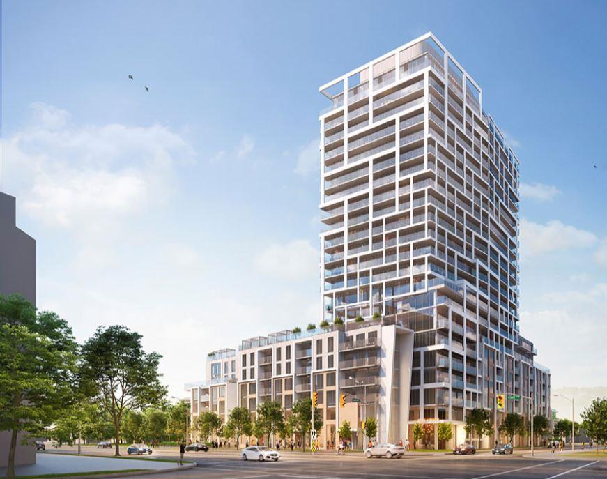 Exterior rendering of 9825 Yonge Street Condos in Richmond Hill