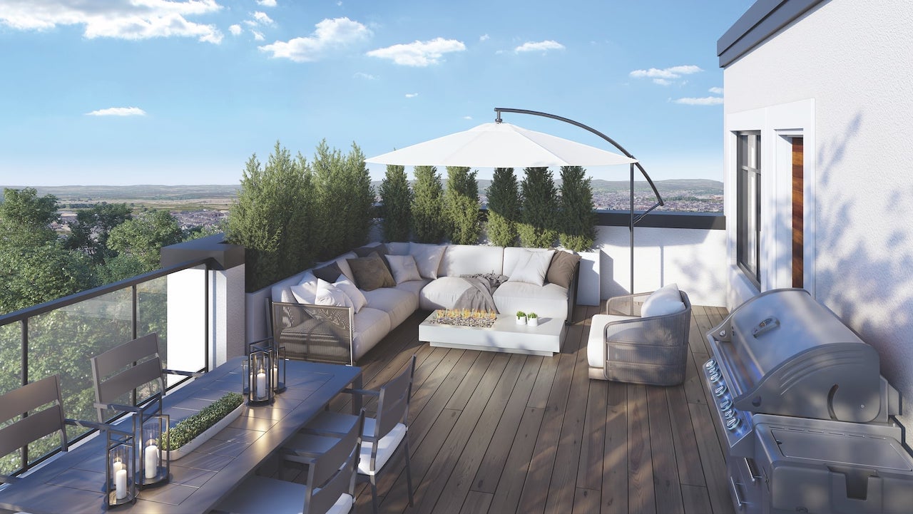 Rendering of The Crawford Urban Towns suite private roof top terrace