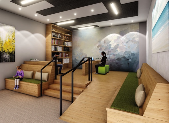 Rendering of Victoria Garden Shared co-working space