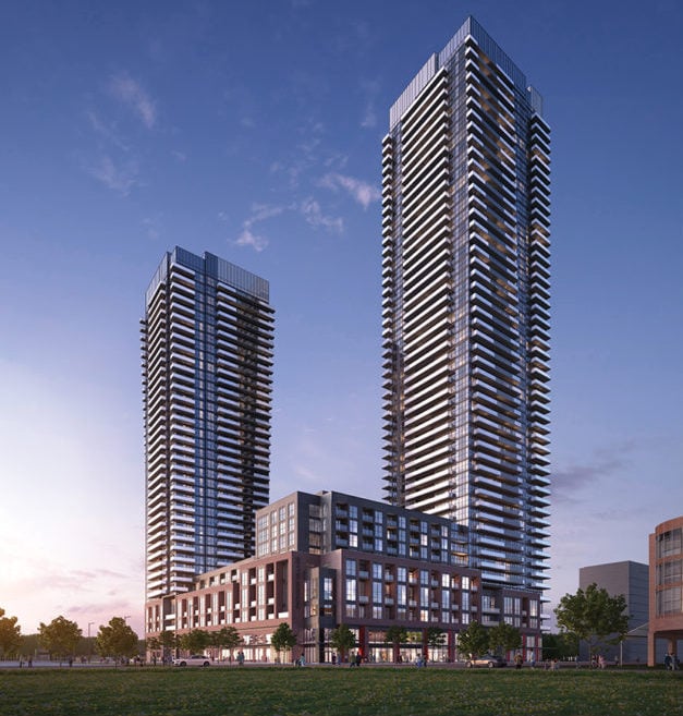 Exterior rendering of Avia 1 and 2 Condos