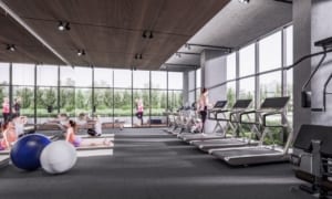 Rendering of Mondria Condos wellness and fitness centre