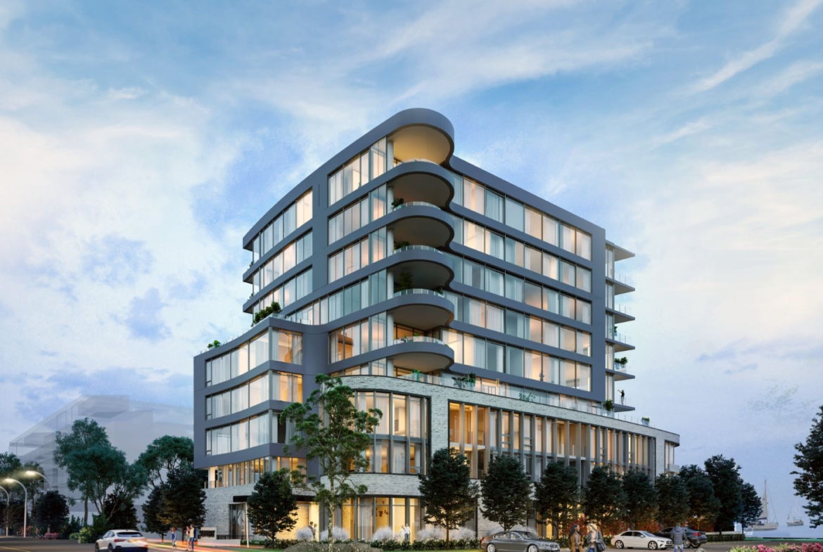 Rendering of 55 Port Condos at the waterfront