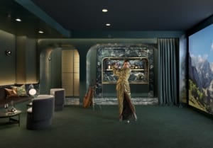 Rendering of The Capitol Condos golf simulator and parlour