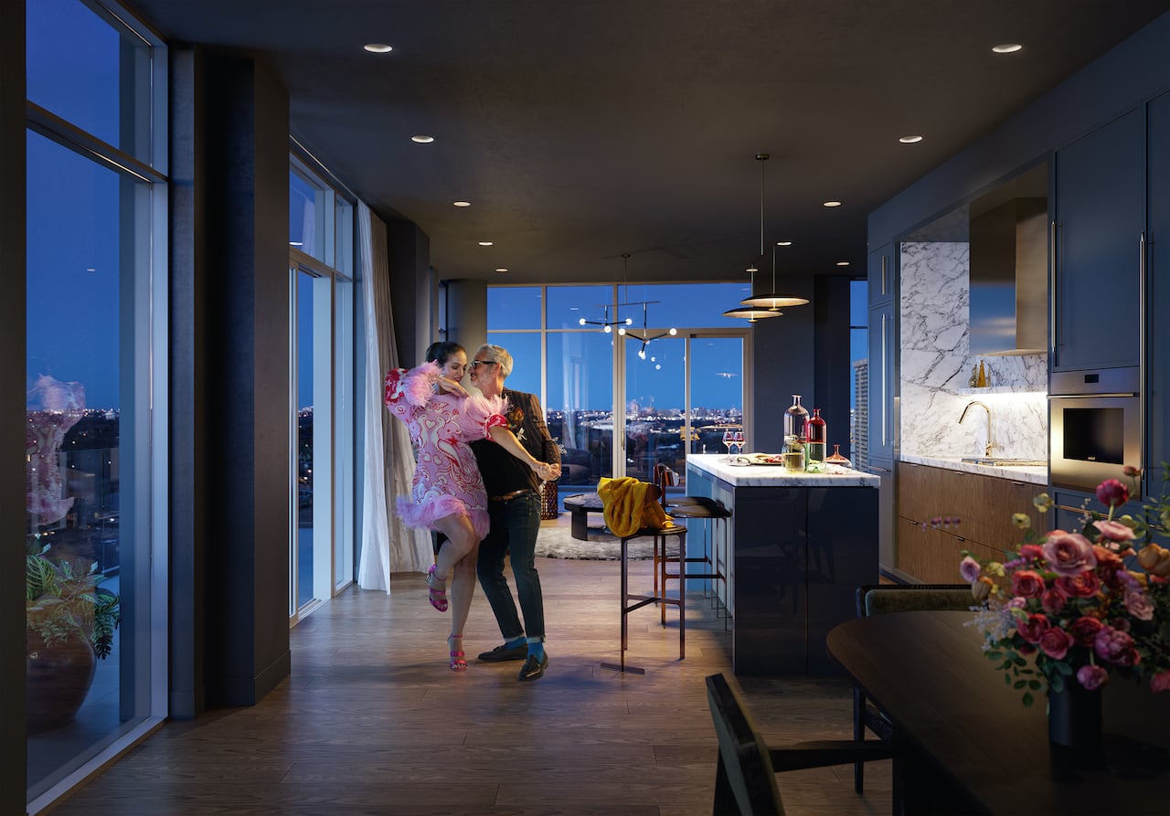 Rendering of The Capitol Condos Premiere Penthouse interior