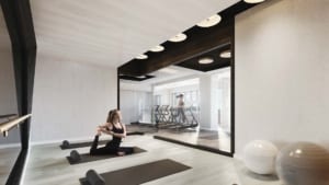 The Dupont Condos fitness studio for yoga