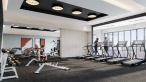 The Dupont Condos fitness centre