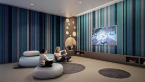 The Dupont Condos media game room