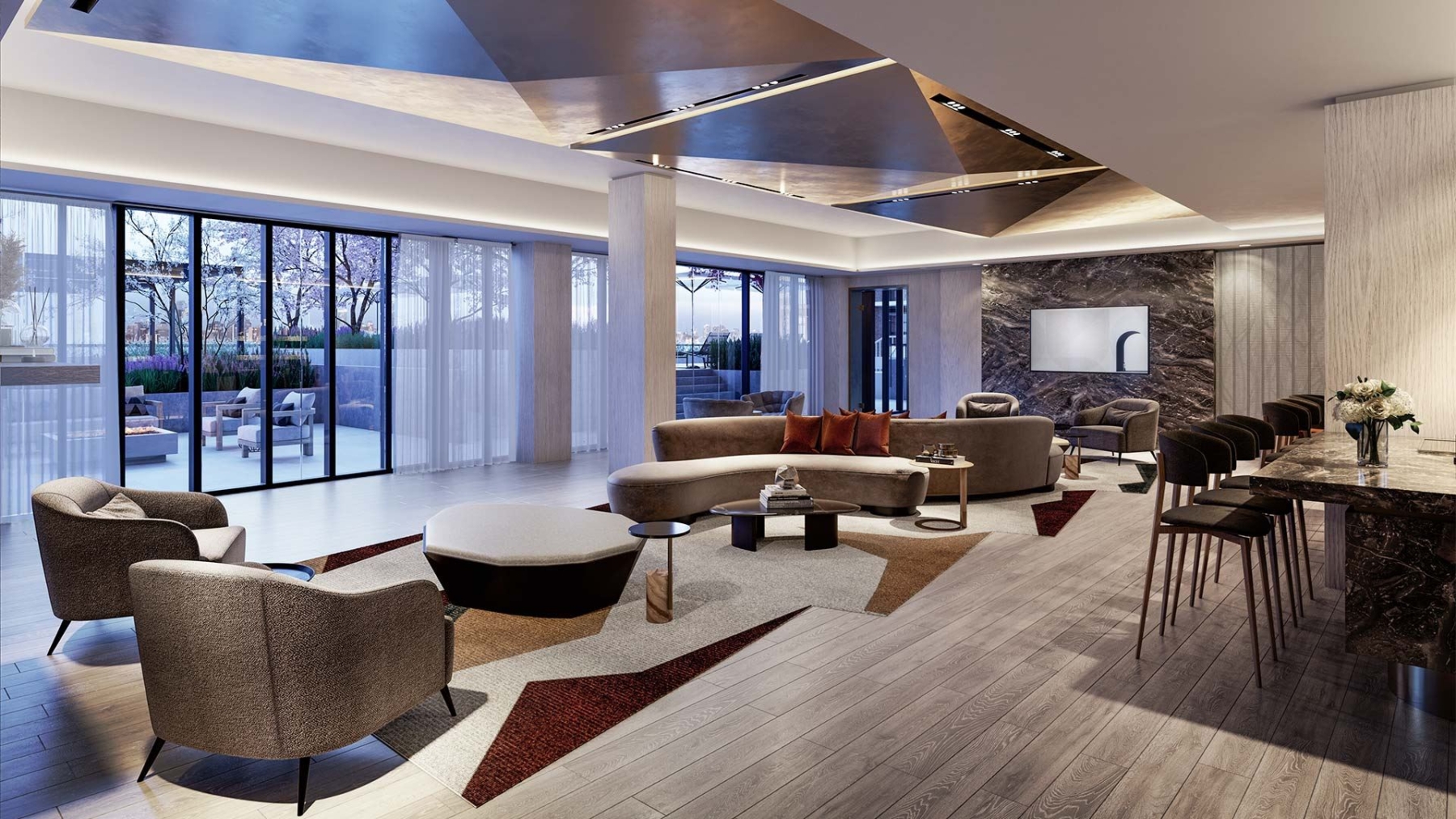 The Dupont Condos party room