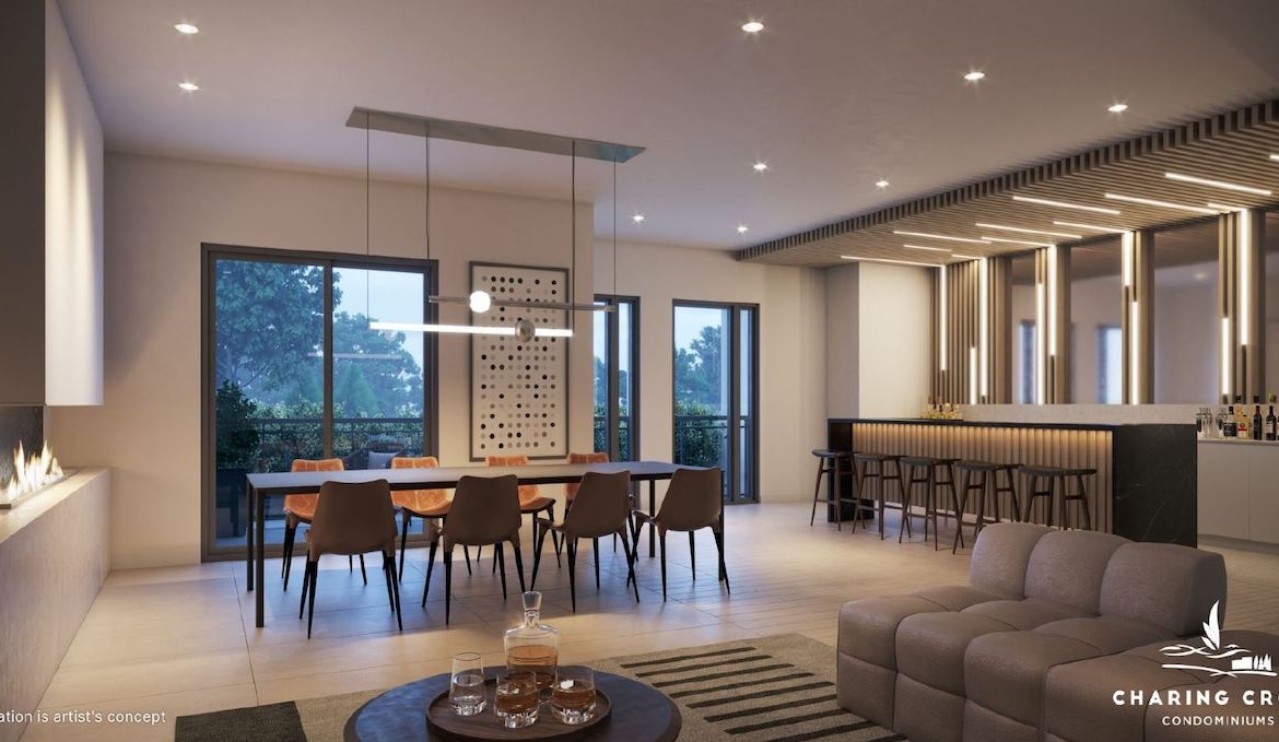 Rendering of Charing Cross Condos party room