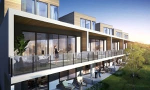 Rendering of Fenelon Lakes Club suites with balconies