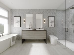 Rendering of Lookout On The Knoll Towns The Reserve Collection interior bathroom