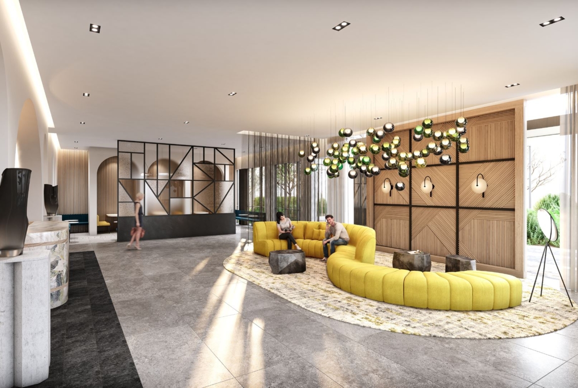 Rendering of Stella at Southside Condos lobby