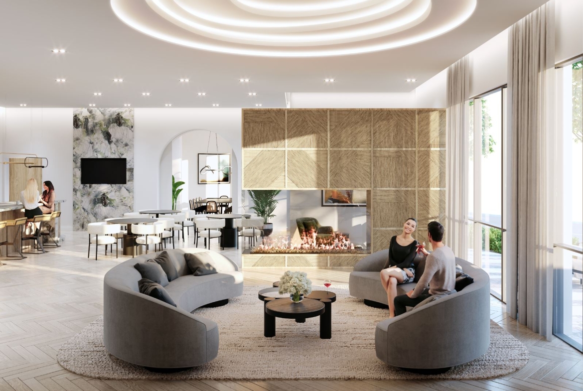 Rendering of Stella at Southside Condos party room