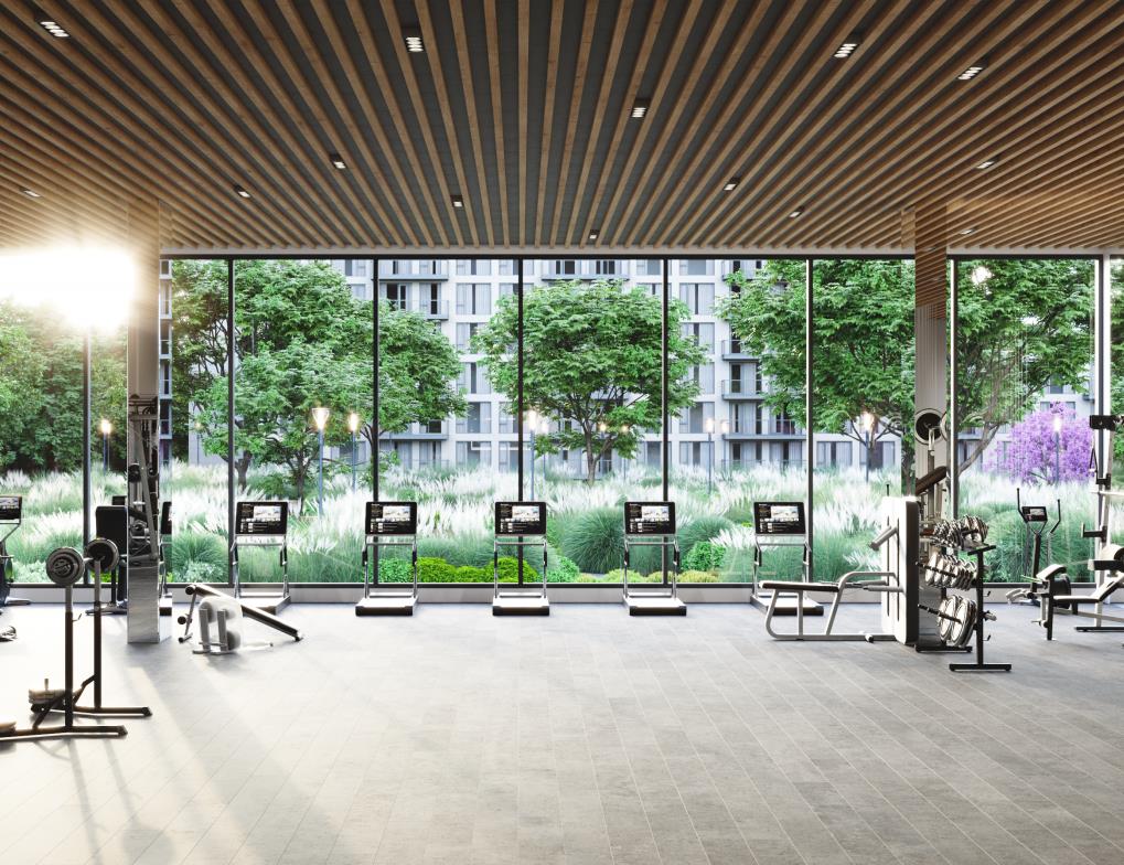 fitness centre rendering of Twin Regency Condos
