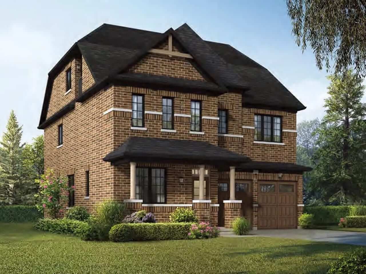 Rendering of Victory Green single home exterior