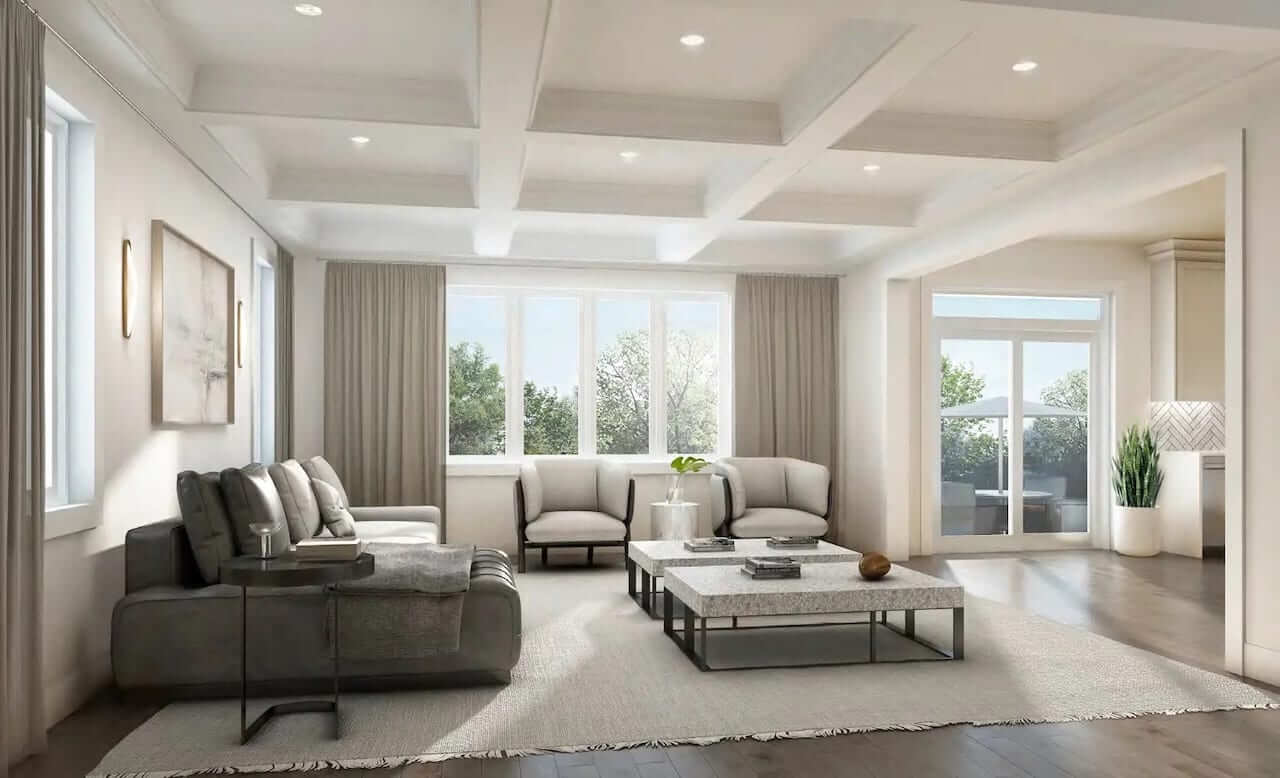 Rendering of Victory Green interior living room