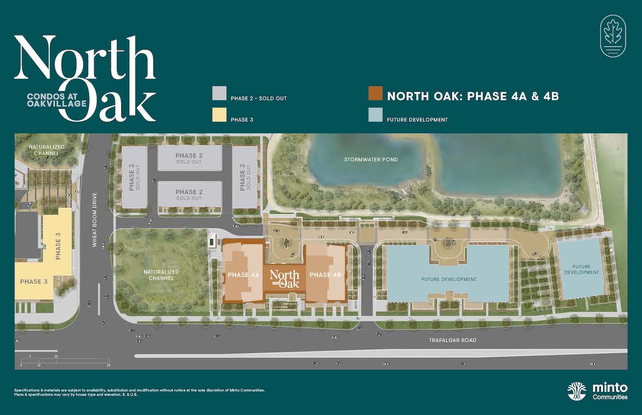 Site plan of North Oak Condos in Oakvillage
