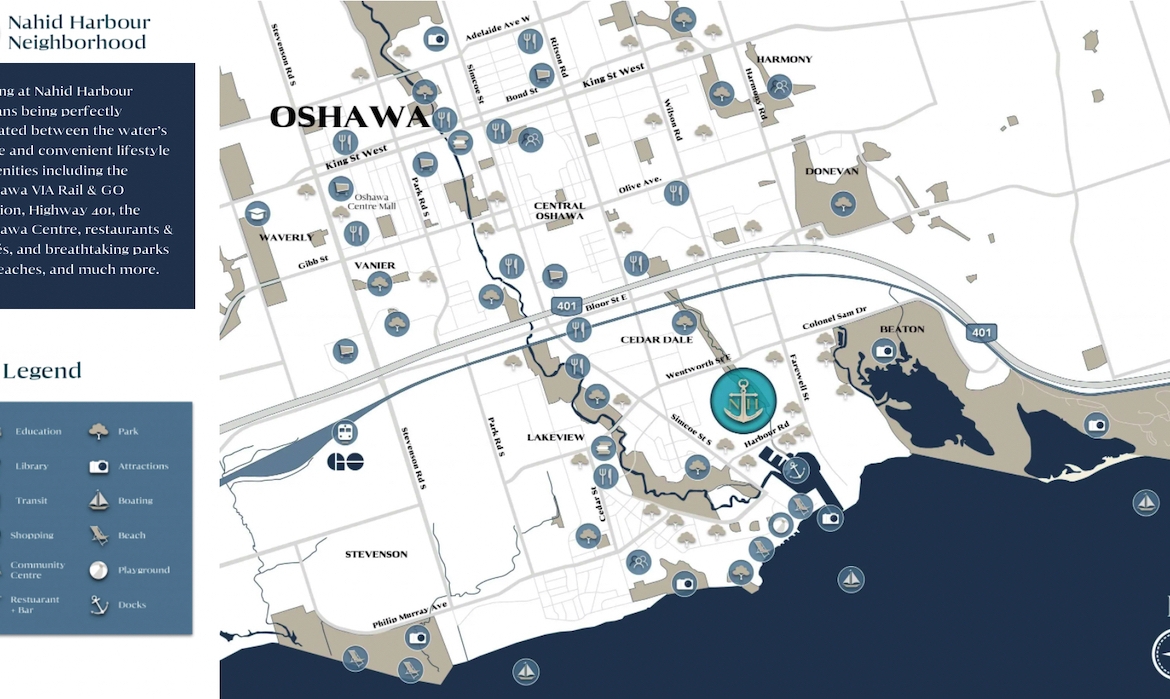 Area Map of Nahid Harbour in Oshawa
